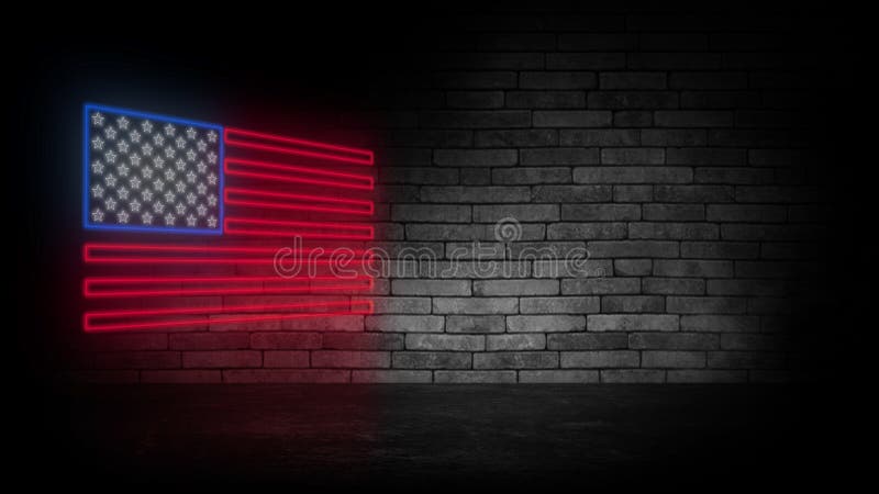 Louisville Neon Sign on Brick American Flag Stock Photo - Image of neon,  grunge: 193257664