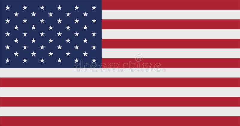 USA flag with white stars, red and blue stripes. Symbol of the United States of America. Flat vector illustration EPS10 royalty free illustration USA flag with white stars, red and blue stripes. Symbol of the United States of America. Flat vector illustration EPS10 royalty free illustration