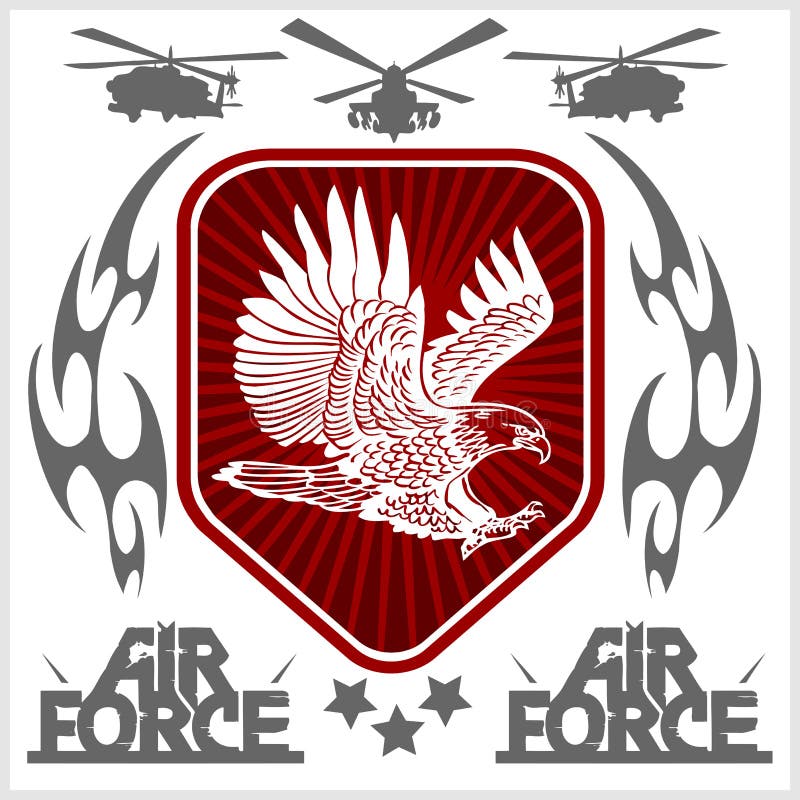 USA-flygvapen - militär design vektor vektor illustrationer USA-flygvapen - militär design vektor vektor illustrationer