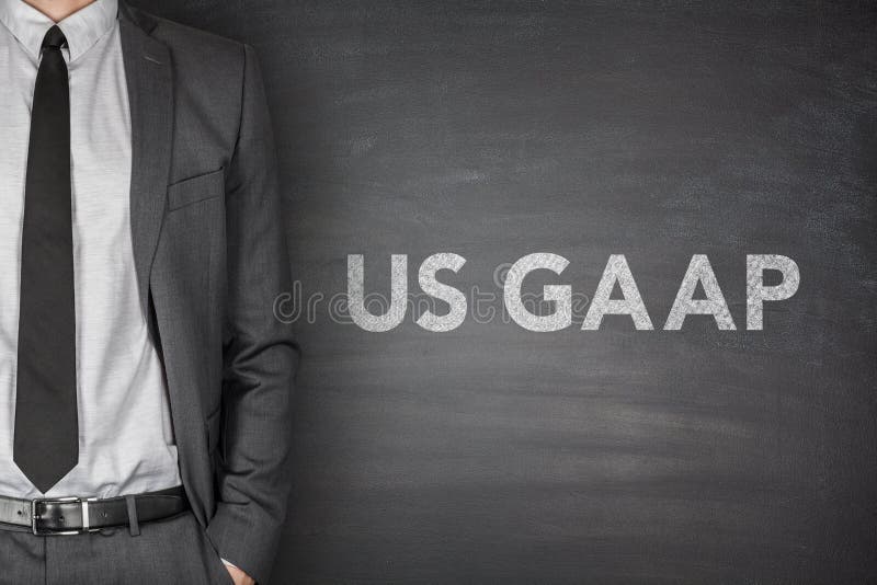 USA Gaap på svart tavla royaltyfria foton USA Gaap på svart tavla royaltyfria foton