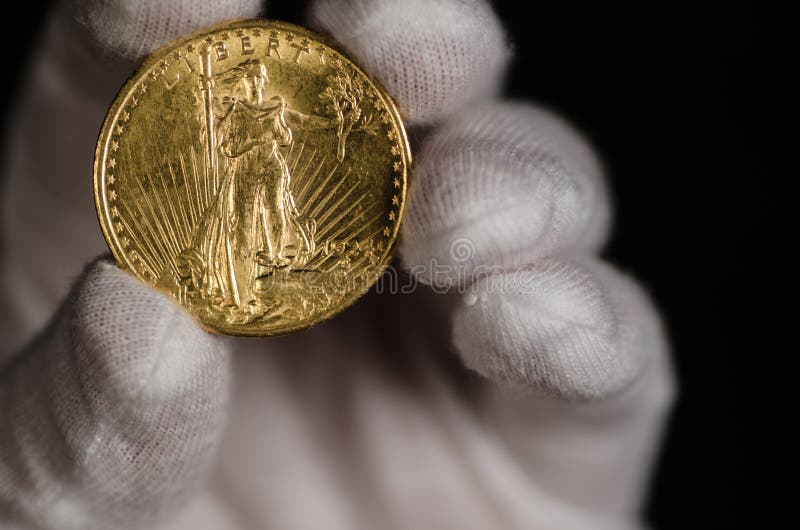USA-helgon Gaudens Double Eagle Gold Coin royaltyfria foton