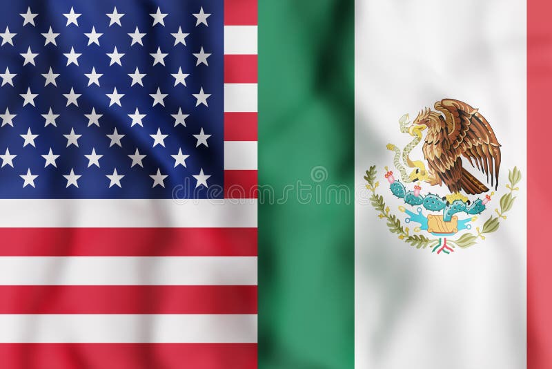 USA i Meksyk flaga ilustracja wektor USA i Meksyk flaga ilustracja wektor