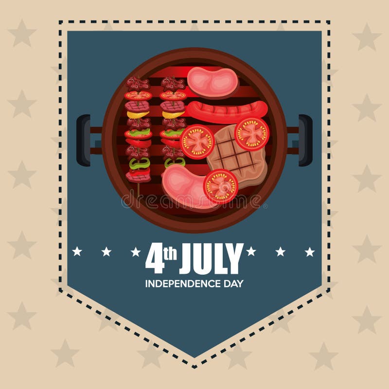 USA independence day barbeque party royalty free illustration