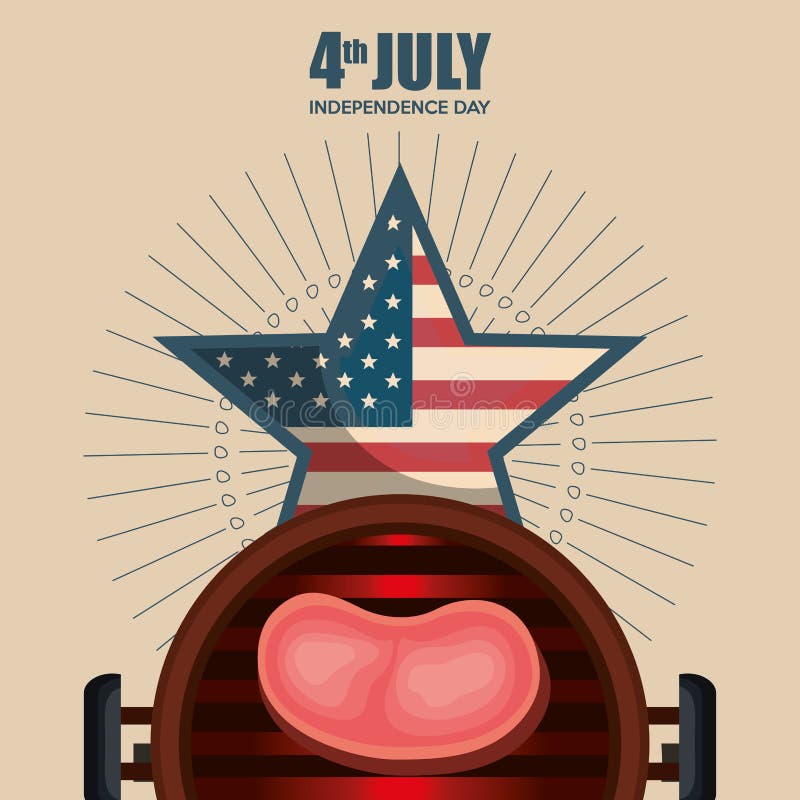 USA independence day barbeque party stock illustration