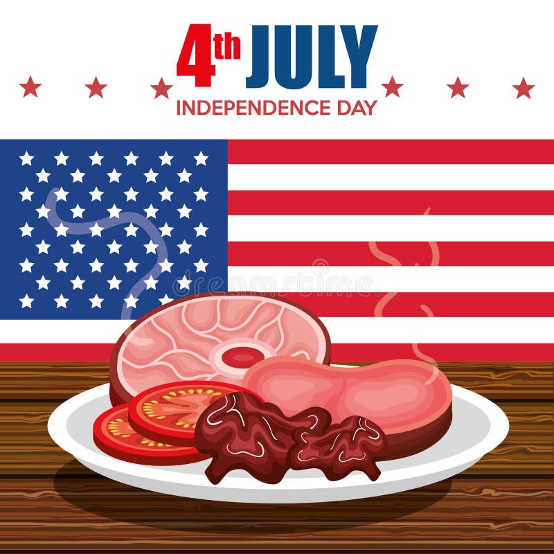 USA independence day barbeque party stock illustration