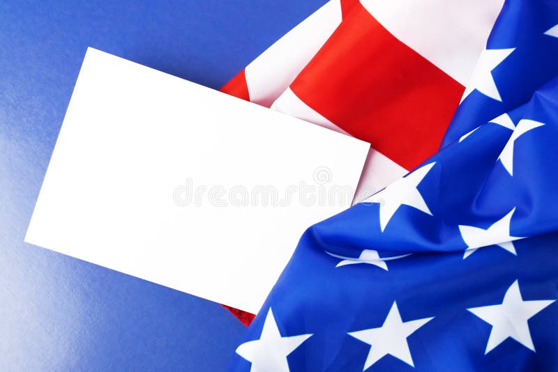 Usa Independence Day Greeting Card, Mockup, Place for Text Stock Image