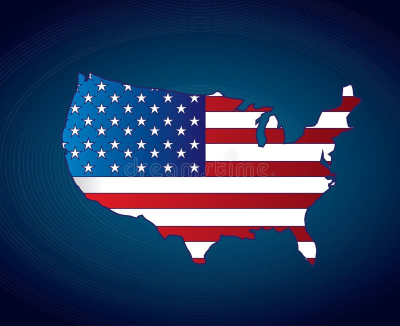 USA map stock illustration