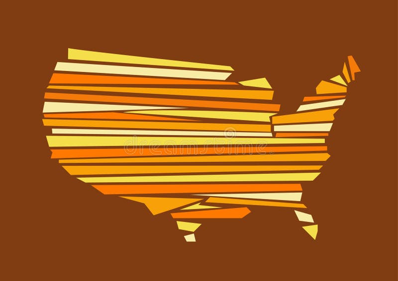 USA map vector illustration art. USA map vector illustration art