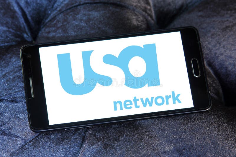 Usa network logo editorial stock photo. Image of communication 89455293