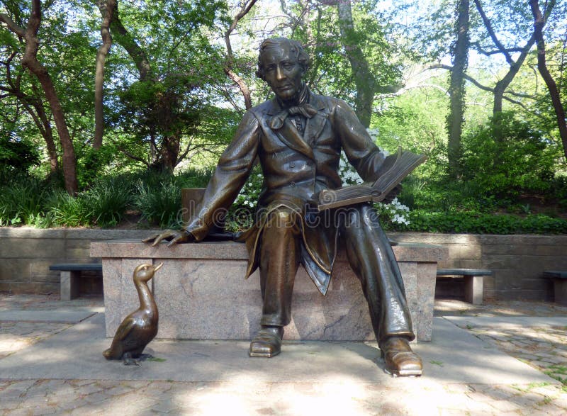 USA New York Central Park Statue von Hans Christian Andersen stockfoto USA New York Central Park Statue von Hans Christian Andersen stockfoto
