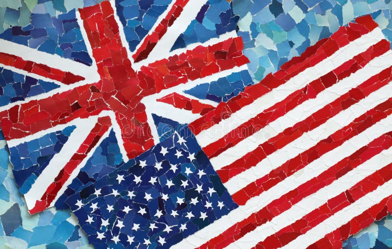 USA- och UK-nationsflaggor royaltyfri foto USA- och UK-nationsflaggor royaltyfri foto