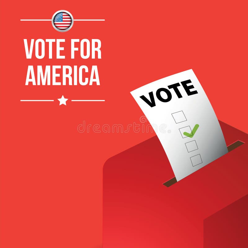 Usa Presidential election Vote box vector illustration