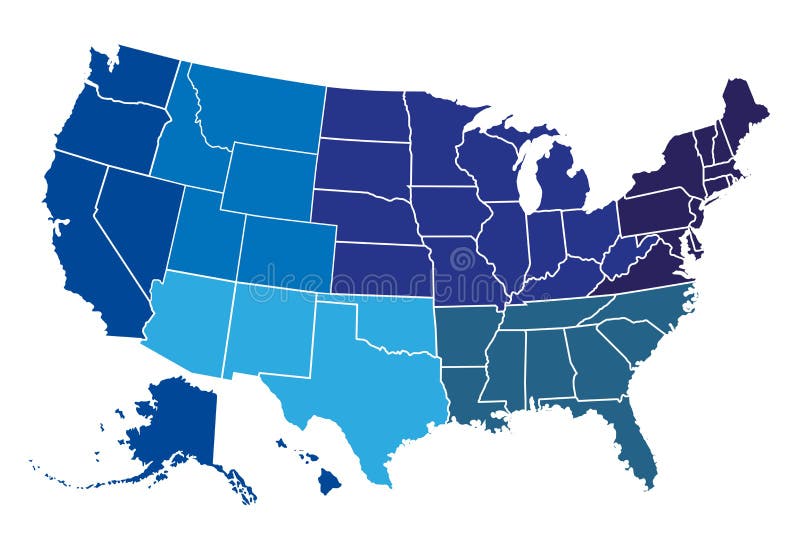 USA-Regionalkarte stock abbildung USA-Regionalkarte stock abbildung