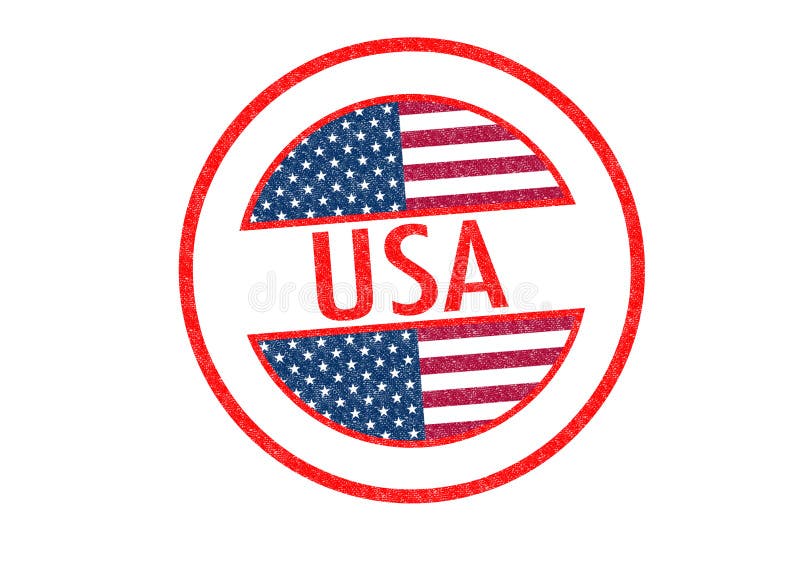 Rubber Stamps With USA Flag Stock Illustration Illustration of stamp