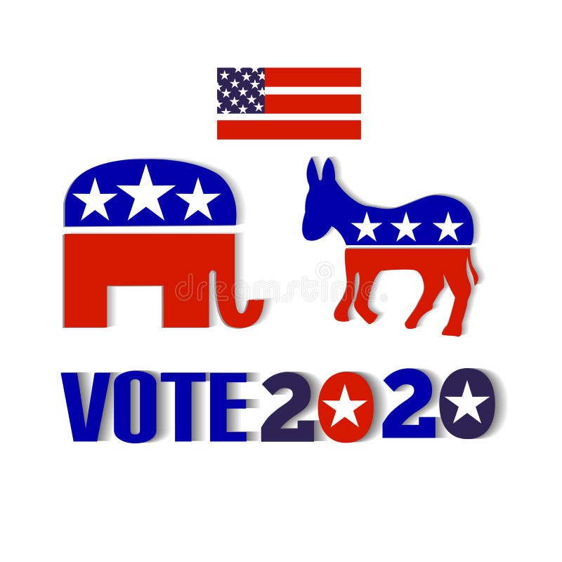 USA röstar bilden 2020 för kortet för ID för designen för bakgrundsvektorillustrationen vektor illustrationer USA röstar bilden 2020 för kortet för ID för designen för bakgrundsvektorillustrationen vektor illustrationer