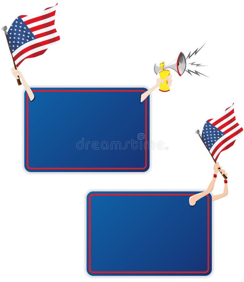 USA Sport Message Frame with Flag.