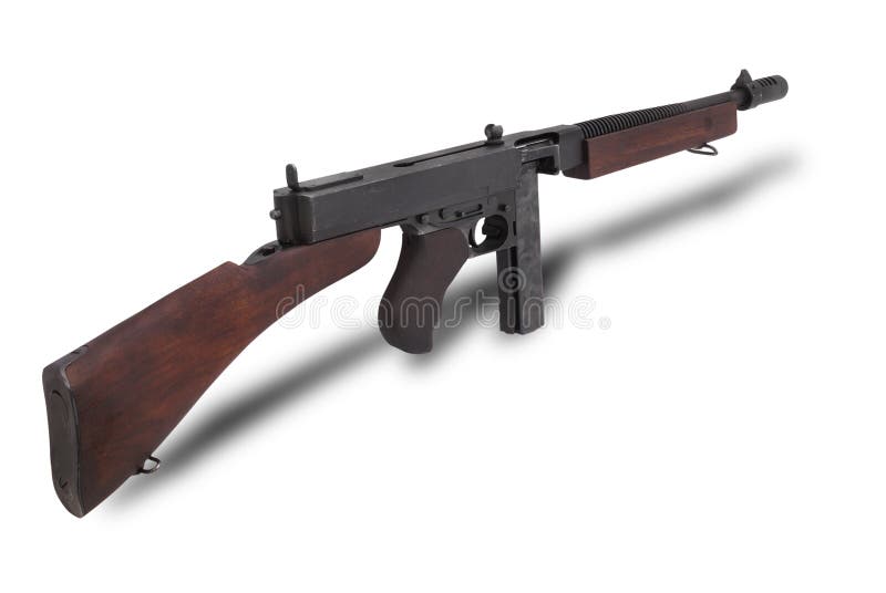 USA submachine gun Thompson royalty free stock photo