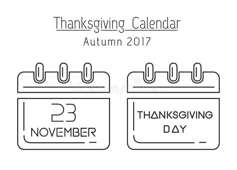 USA Thanksgiving Day 2017. November 23. Festive Date In The Calendar.  Thanksgiving Design. Vector Illustration Royalty Free SVG, Cliparts,  Vectors, and Stock Illustration. Image 89177369.