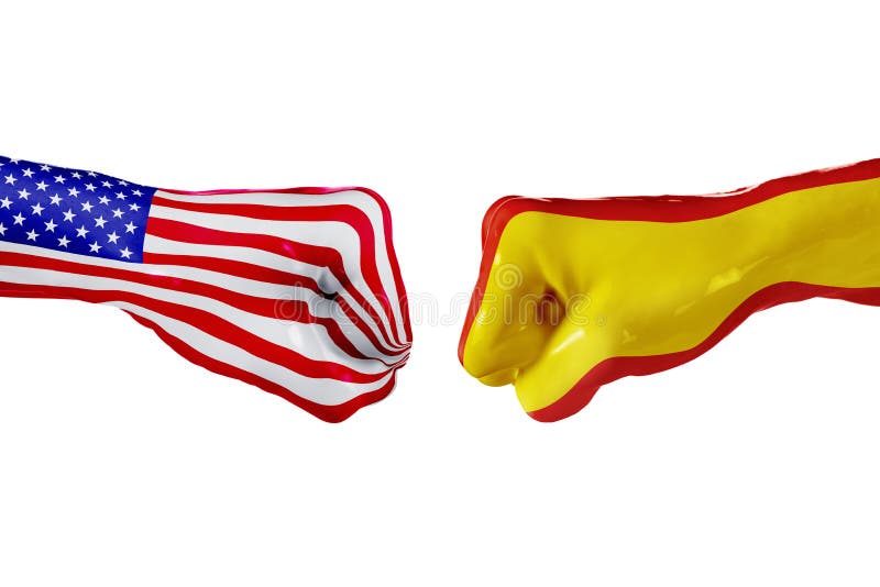 USA und Spanien-Flagge Konzeptkampf, Geschäftswettbewerb, Konflikt oder Sportereignisse stockbilder USA und Spanien-Flagge Konzeptkampf, Geschäftswettbewerb, Konflikt oder Sportereignisse stockbilder