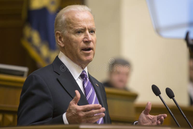 KIEV, UKRAINE - Dec 08, 2015: Vice president of USA Joseph Biden during his speech in the Verkhovna Rada of Ukraine, Kiev. KIEV, UKRAINE - Dec 08, 2015: Vice president of USA Joseph Biden during his speech in the Verkhovna Rada of Ukraine, Kiev