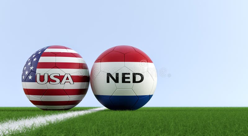 USA Vs. Netherlands Soccer Match - Soccer Balls in USA and Netherlands