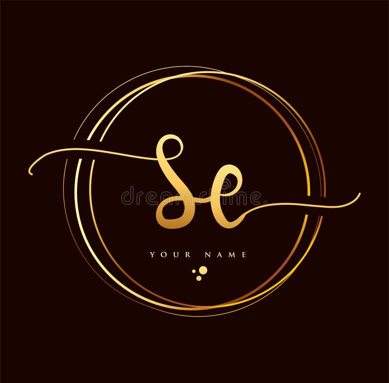 Usar El Logotipo Inicial De Escritura a Mano Color Dorado. Rotulador De  Mano Marca El Logo Diseño Del Logo Femenino Y De Lujo Aisl Ilustración del  Vector - Ilustración de extracto, fondo: