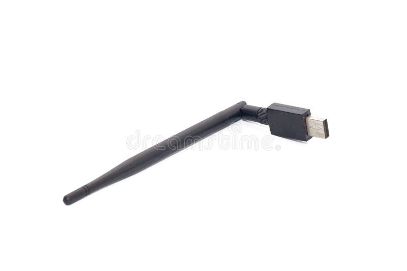 Usb bezprzewodowy adaptator na białym tle obraz stock Usb bezprzewodowy adaptator na białym tle obraz stock