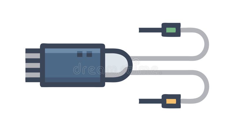 USB C to A adapter, universal compatibility, modern connectivity, and device versatility, vector design Generative AI stock illustration