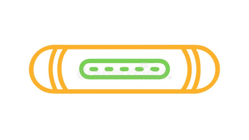 USB cable connector, for device charging and data transfer, vector design Generative AI stock illustration