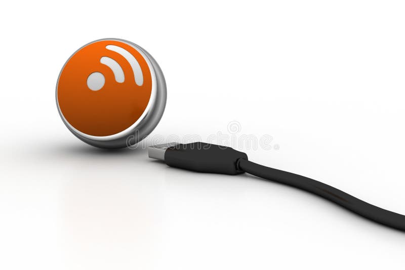 USB Cable with Sign Stock Illustration Illustration of industry, black 70123431