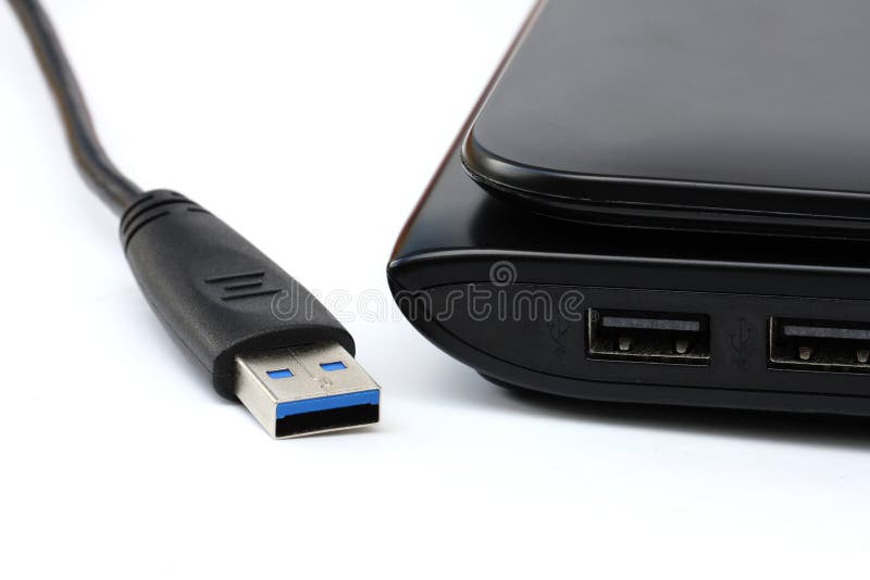 USB cable isolated and port USB notebook