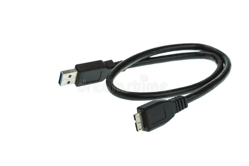 USB cable isolated on white