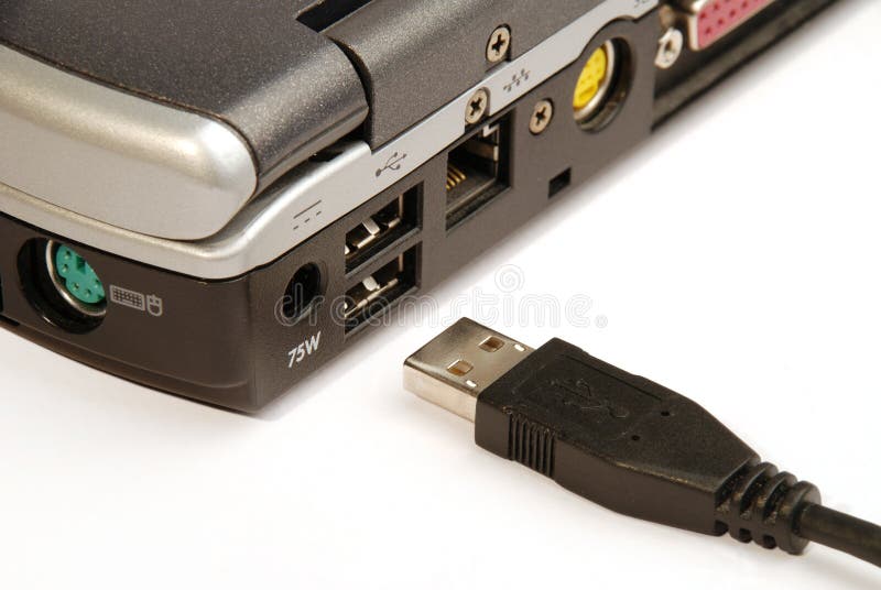 USB Cable plug stock image. Image of connection, port 2386913
