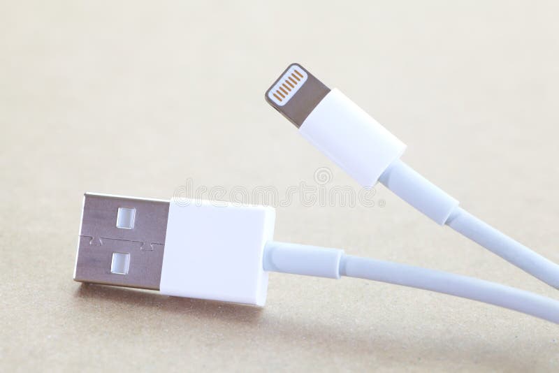 USB Plug And Cable Including Clipping Path Stock Photo Image of