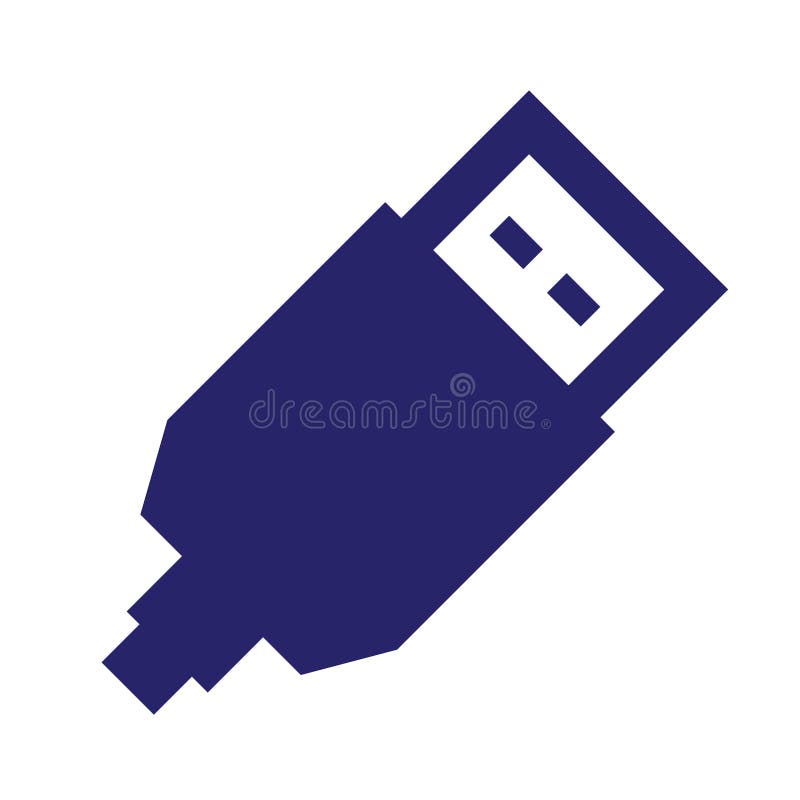 USB Cable Simpel Logo Icon Vector Ilustration Stock Vector Illustration of computer, black