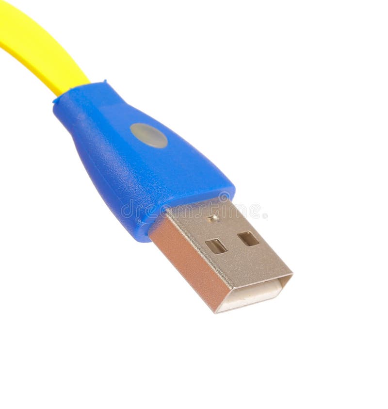 Blue USB cable stock photo. Image of medium 43579946