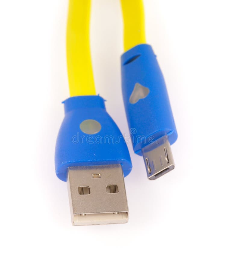 Blue USB cable stock photo. Image of medium 43579946