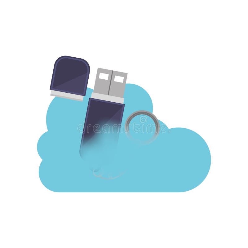 Usb and Cloud Computing Design Stock Illustration Illustration of