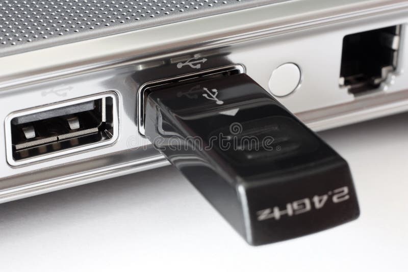 usb de récepteur de ports de souris photographie stock libre de droits usb de récepteur de ports de souris photographie stock libre de droits