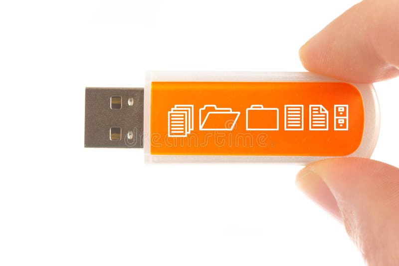 USB computer memory stick on a white background. USB computer memory stick on a white background