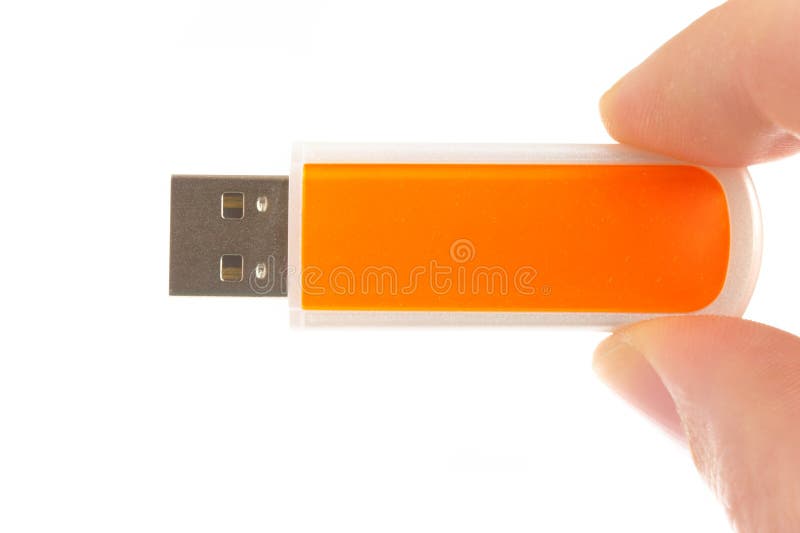 USB computer memory stick on a white background. USB computer memory stick on a white background