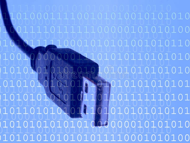 USB connection cable and digital numbers. Usb data transfer stock images, royalty-free photos and pictures