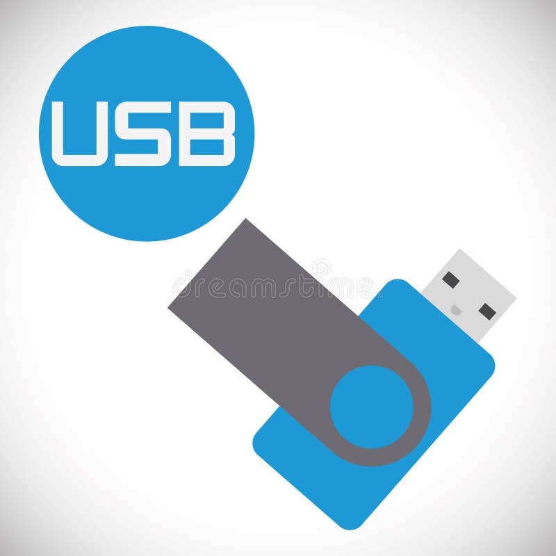 USB digital design stock illustration