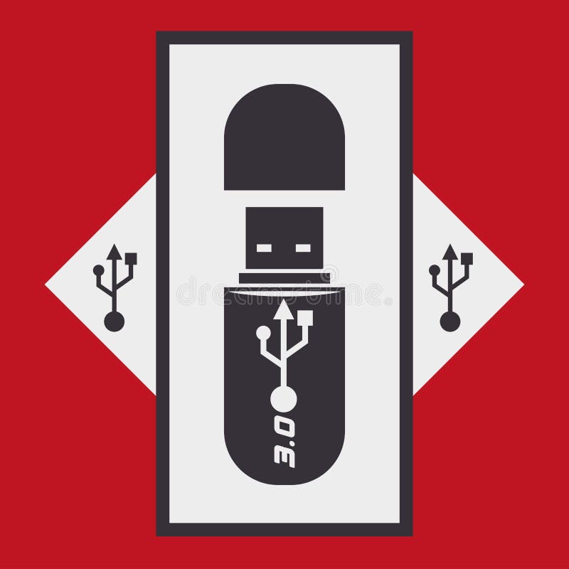 USB digital design stock illustration