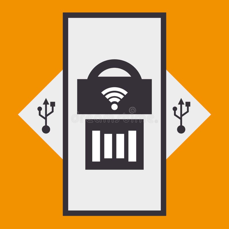 USB digital design stock illustration