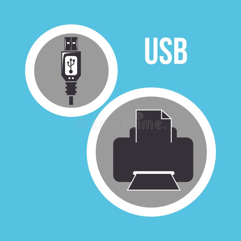 USB digital design stock illustration