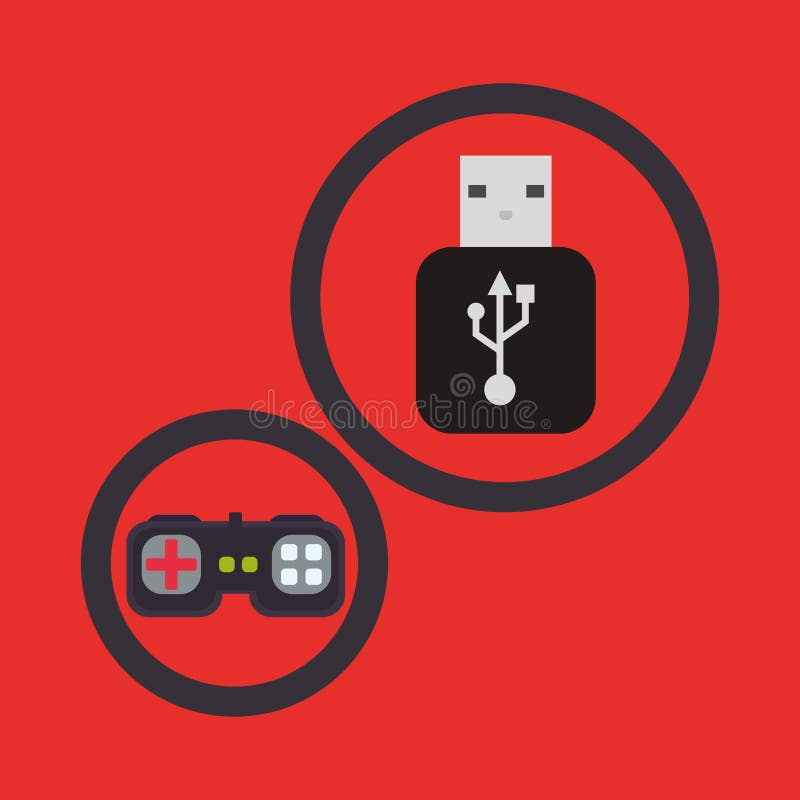 USB digital design stock illustration