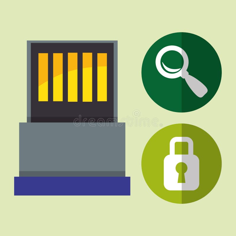 USB digital design stock illustration