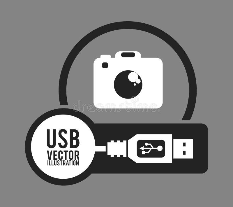 USB digital design stock illustration