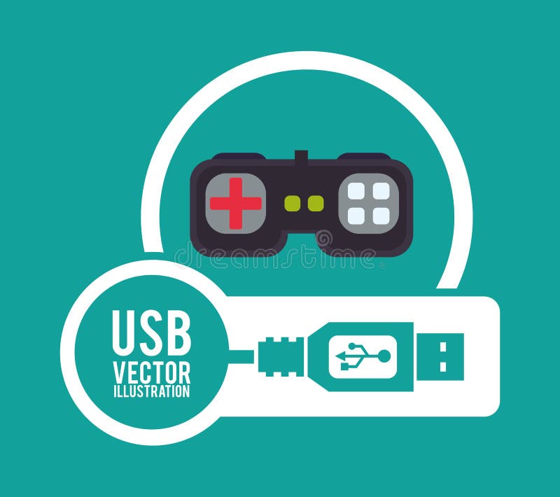 USB digital design stock illustration